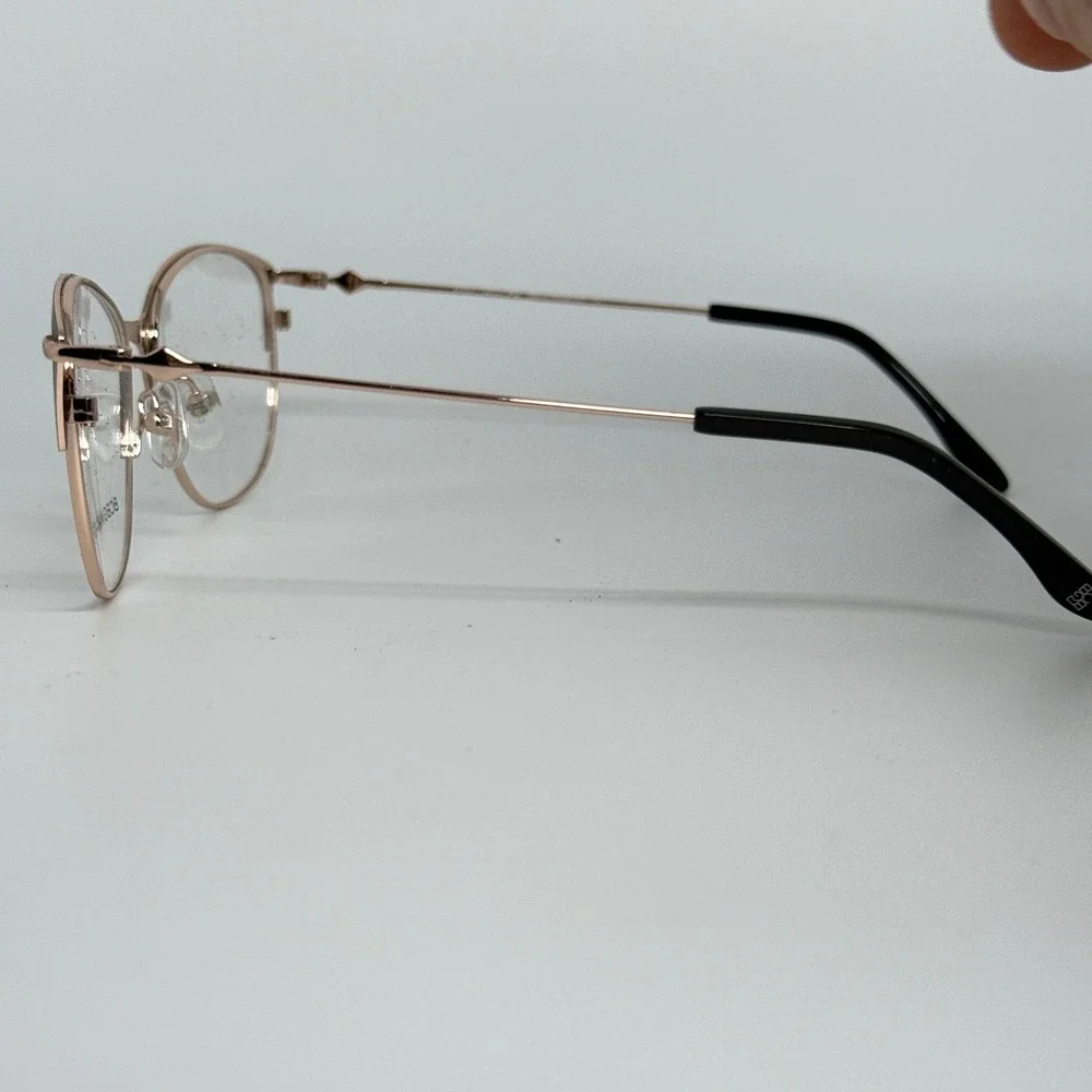 BCBGMAXAZRIA Freya Espresso Cat Eye Eyeglasses Frames 54‎ 15 135 Rose Gold 21377